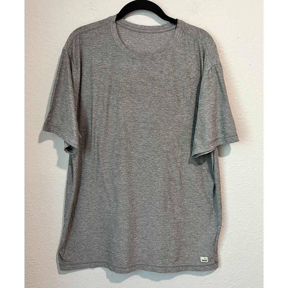 Vuori Men's Strato Tech Short-Sleeve Tee Size Large Heathered Gray Athletic V126